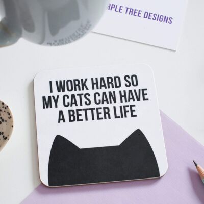 Je travaille dur pour que mes chats aient une vie meilleure