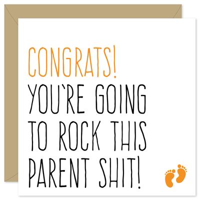 Rock this parent shit nueva tarjeta de bebé