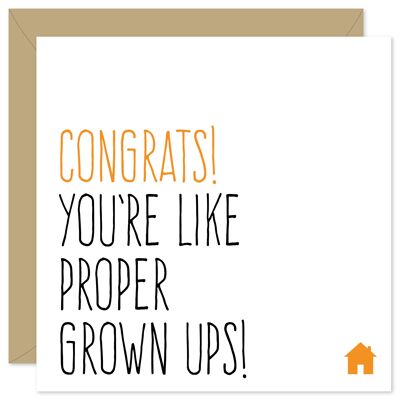 You're like proper grown ups card