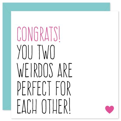 You two weirdos greeting card