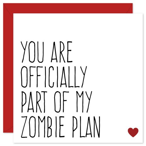 Officially part of my zombie plan greeting card