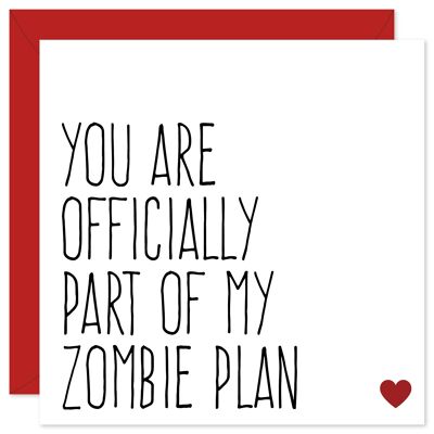 Officially part of my zombie plan greeting card