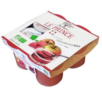 Purée Bio sans sucre - Pomme Framboise Bio* 4x0,13Kg - Purées