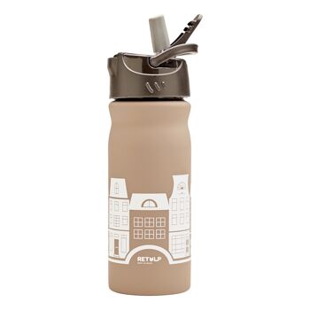 Gourde en paille 400ml Taupe Canal Houses 2