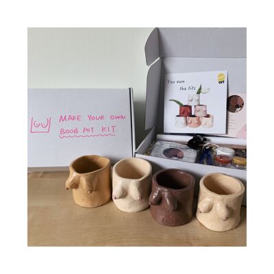 Boob Pot Kit with Skin Tone Paint