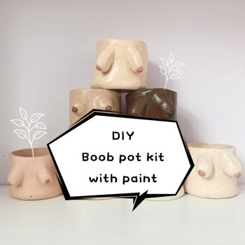 Boob Pot Kit Avec Peinture 1