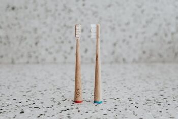 Brosses à Dents en Bambou pour Enfants - Bleu 2