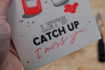 Carte de voeux "Ketchup" Carte pliante typographique avec enveloppe 3