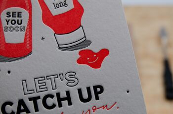 Carte de voeux "Ketchup" Carte pliante typographique avec enveloppe 4