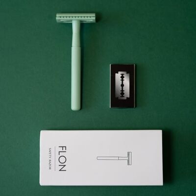 Maquinilla de afeitar de seguridad | Maquinilla de afeitar de seguridad reutilizable ecológica - Verde