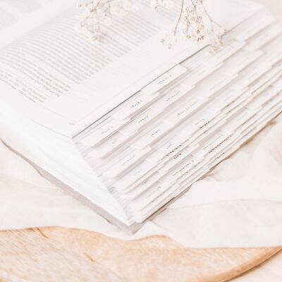 Minimalist Bible Tabs | White | Beautiful Simple Cute Stationary | Journaling Supplies | Boho | Sticker Label Index | Adhesive | Elegant