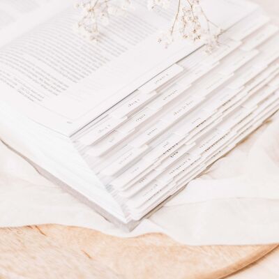 Minimalist Bible Tabs | White | Beautiful Simple Cute Stationary | Journaling Supplies | Boho | Sticker Label Index | Adhesive | Elegant