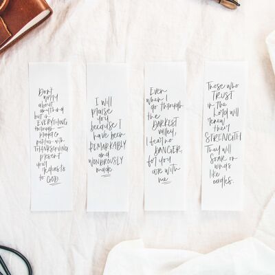 Boho Set of Bookmarks | Vellum Bible Bookmark | Bible Verse Journaling | Simple, Beautiful, Cute, Minimalist Bookmarks