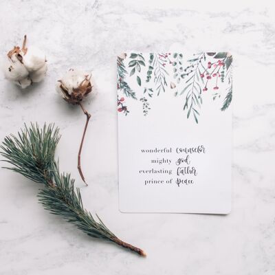 Simple Christmas Prints | A5 Christmas Print | Beautiful design, handlettered home decor