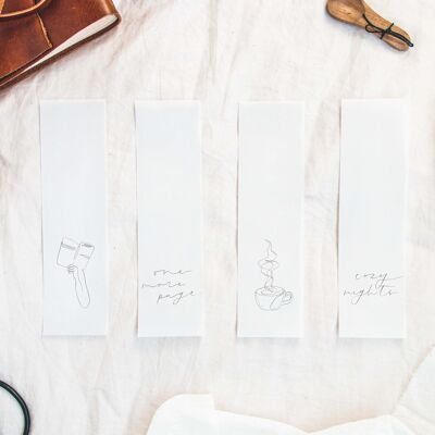 Boho Set of Bookmarks | Vellum Minimalist Booklover Bookmark | Reading, Books, Journaling | Simple, Beautiful, Cute, Minimalist Bookmarks