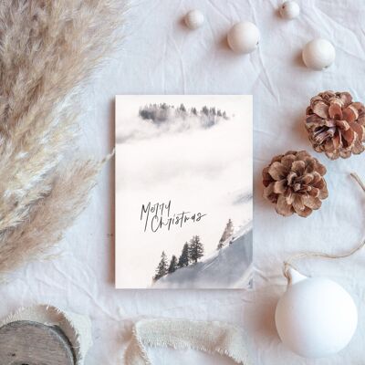 Minimalist Christmas Cards | Everyday | Cards, Beige, White, Copper, Green, Simple | Minimalist, Boho, Simple Christmas Greeting Cards
