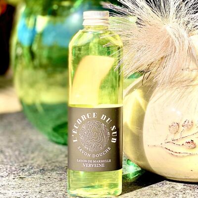 Savon douche de Marseille 100ml parfum verveine à l'huile d'olive et huile de coco