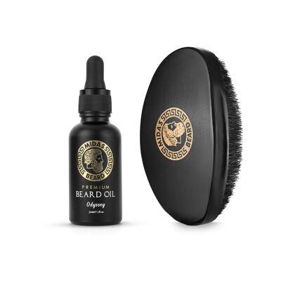 Kit de base - 30 ml d'huile à barbe et brosse à barbe 1