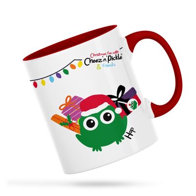 Hop Frog Hop off! This is MY Christmas Mug! Personalised Ceramic Mug - Red - Right handed