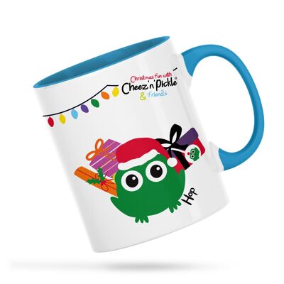 Hop Frog Hop off! This is MY Christmas Mug! Personalised Ceramic Mug - Blue - Right handed