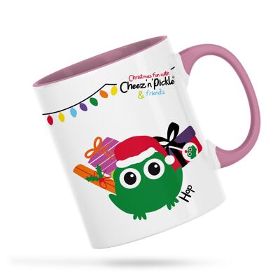 Hop Frog Hop off! This is MY Christmas Mug! Personalised Ceramic Mug - Pink - Right handed