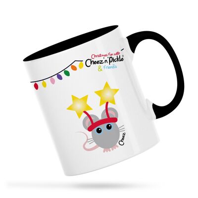 Cheez Mouse It's a Doodle Bopper Kinda Christmas Personalised Ceramic Mug BLACK