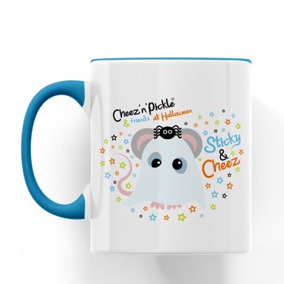 Cheez Mouse Ghost Halloween Ceramic Mug - Blue