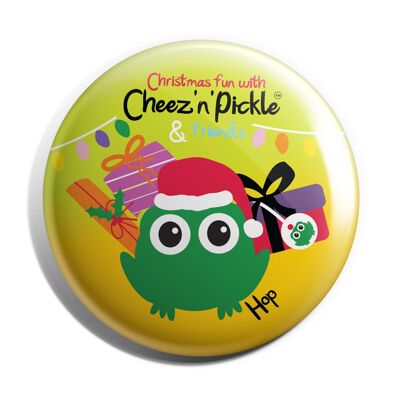 Hop Frog 38mm Christmas Presents Button Badge