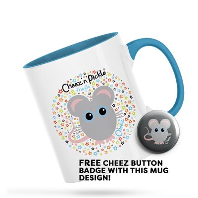 I'm The Big Cheese! Cheeze Mouse Personalised Ceramic Mug BLACK