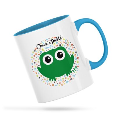 Hop Off This Is MY Mug! Hop the Frog Personalised Ceramic Mug - Blue - Right handed