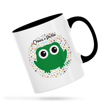 Hop Off This Is MY Mug! Hop the Frog Personalised Ceramic Mug - Black - Right handed