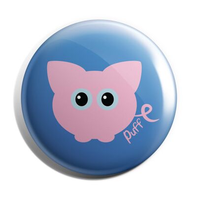 Puff Pig 38mm Button Badge
