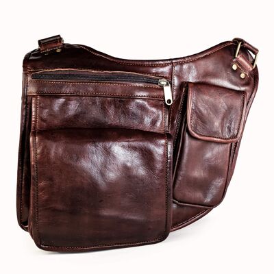 Doenya Leather Bag / Waist Bag 'Huda' (brown)