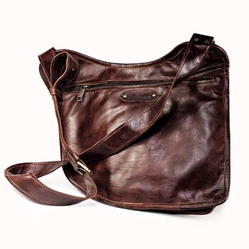 Sac en cuir Doenya / Sac banane 'Huda' (marron) 7