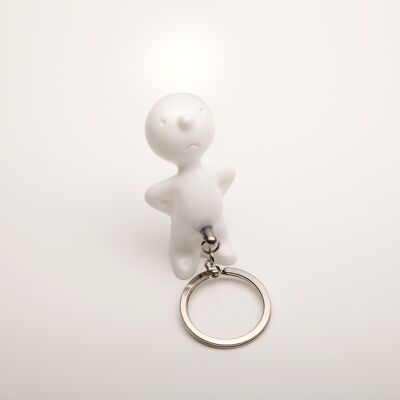 Key Ring - Mr. P One Man Key (White)