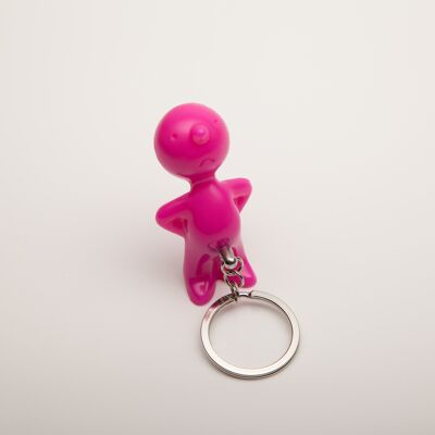 Key Ring - Mr. P One Man Key (Pink)