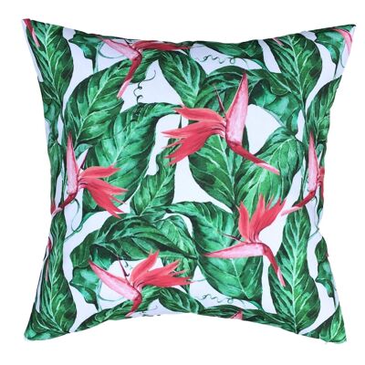 Bird of Paradise Cushion Cover - Water Resistant for Garden, Home & Patio Scatter Pillow Cover Outdoor