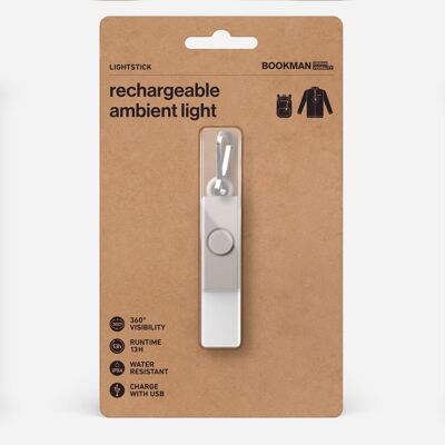 Rechargeable Ambient Light - Zipper Lightstick Sand Grey