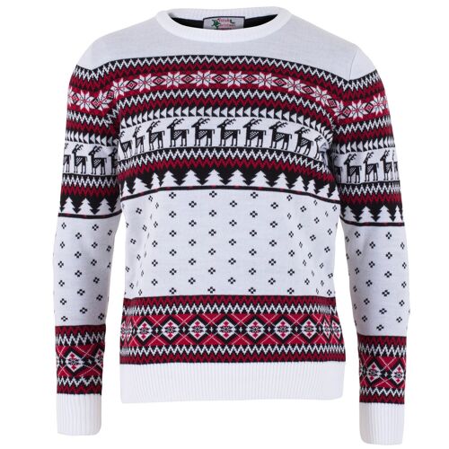 Classic Fairisle Men's Christmas Jumper - White