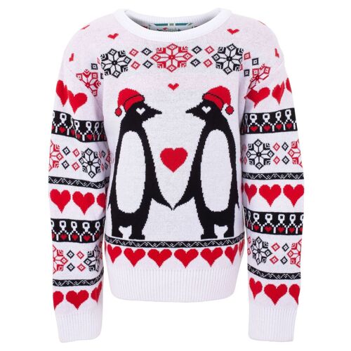 Penguin Love Children's Eco Christmas Jumper