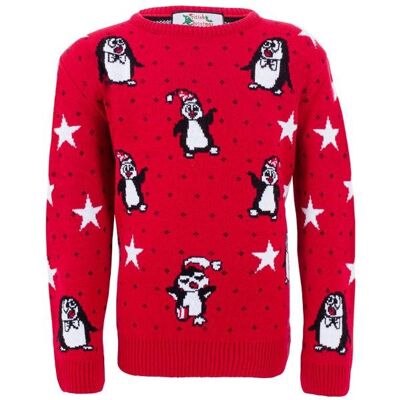 Maglione natalizio per bambini Happy Penguins