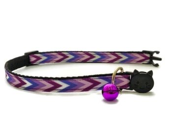 Chevron Violet - Collier Chat 2