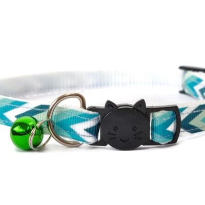 Chevron verde - Collar de gato