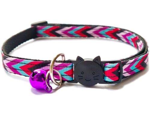 Multi Colour Chevron - Cat Collar