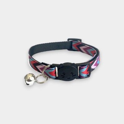 Chevron multicolor - Collar para gatos