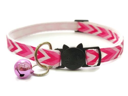 Light Pink Chevron - Kitten Collar