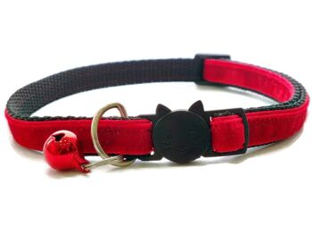 Velours Doux Rouge - Collier Chat 1