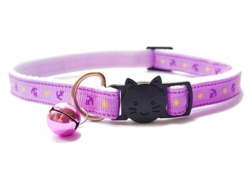 Lilac Anchor Print - Cat Collar