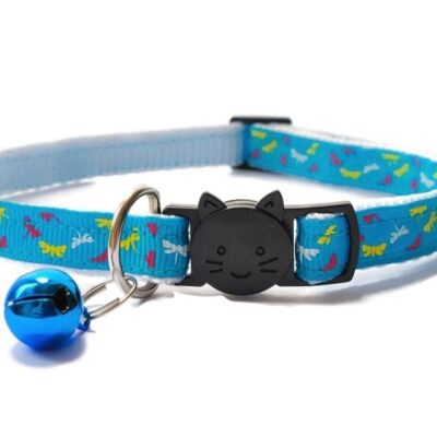Turquoise with Butterflies Cat Collar