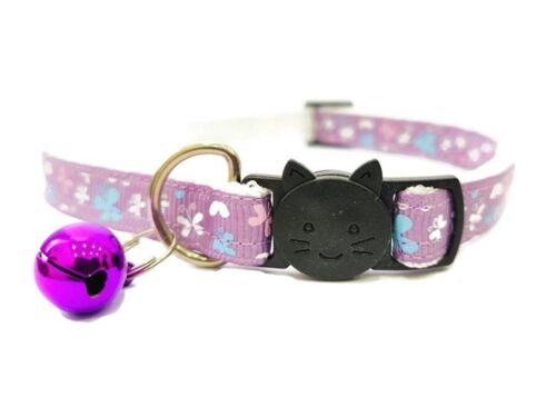 Lilac with Butterflies - Cat Collar